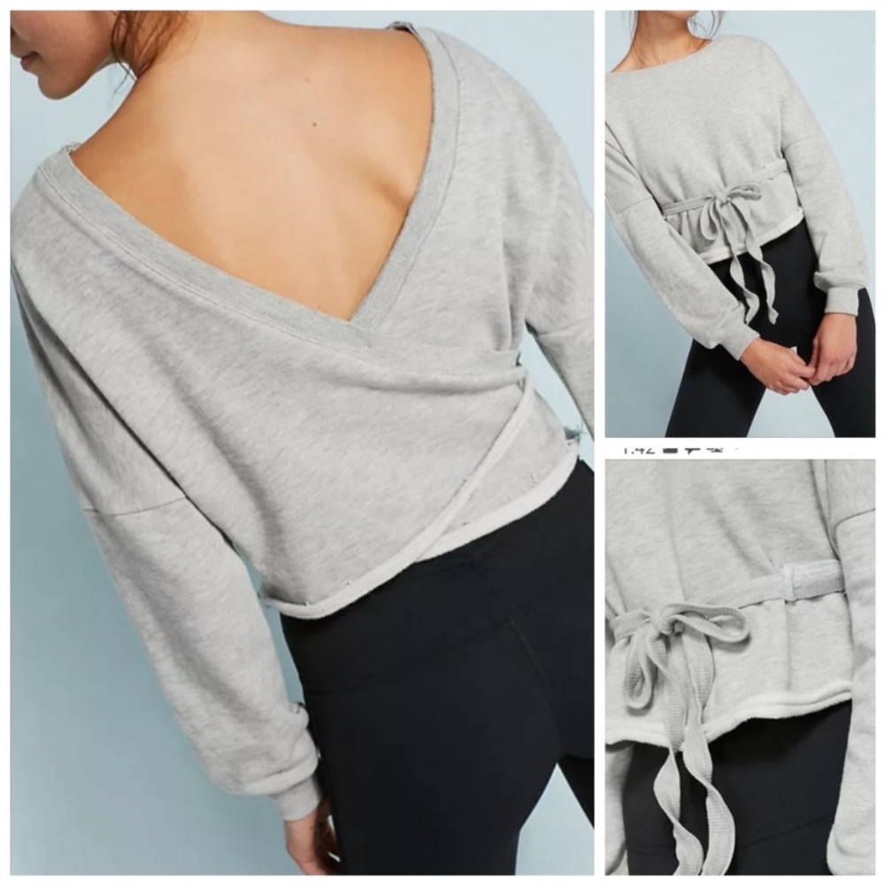 Free People Movement Soft Long Sleeve Wrap Crop Top